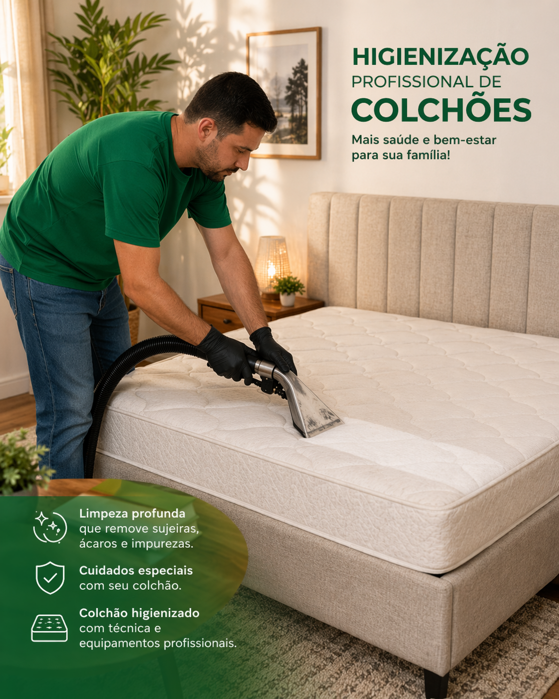 Frequência ideal de higienização de colchão