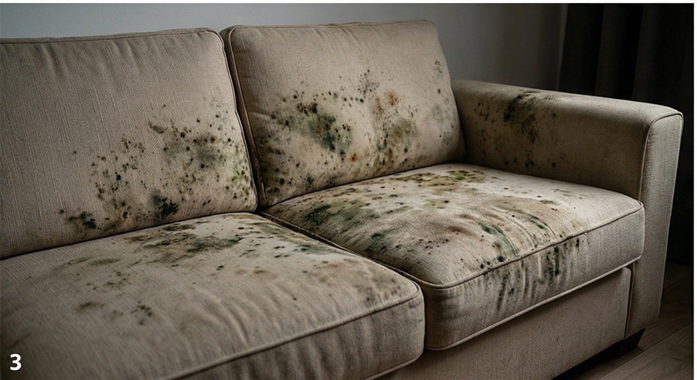 Mofo no sofá - como resolver